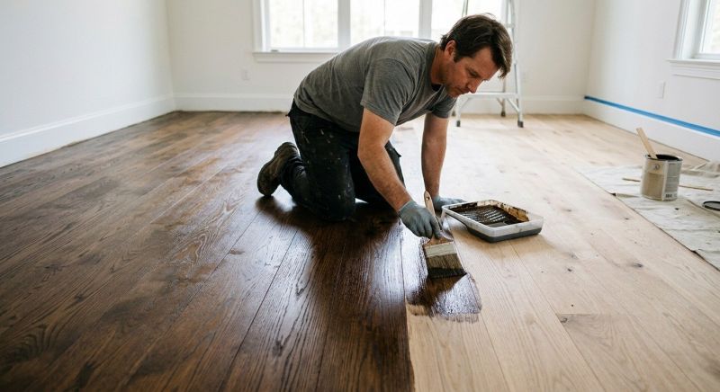 Oak Floor Staining in Olathe, KS