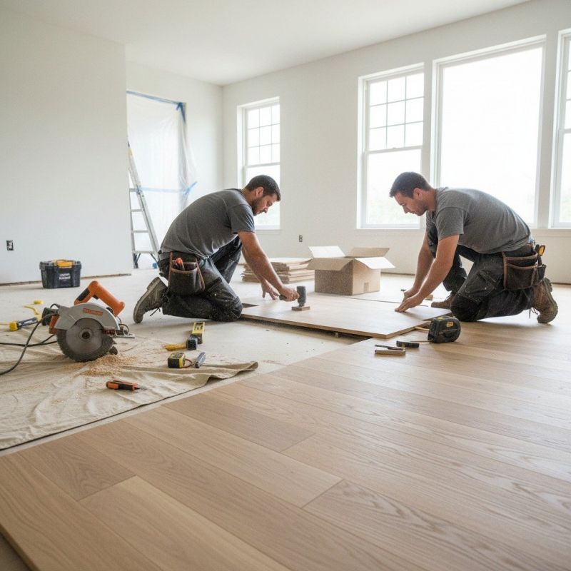 Tiger Wood Floor Installation